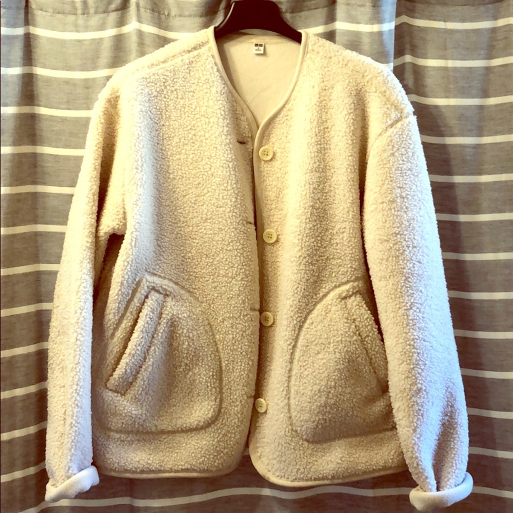 Faux shearling jacket. Uniqlo size M.